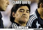 claro que si campe&#243;n-maradona.JPG